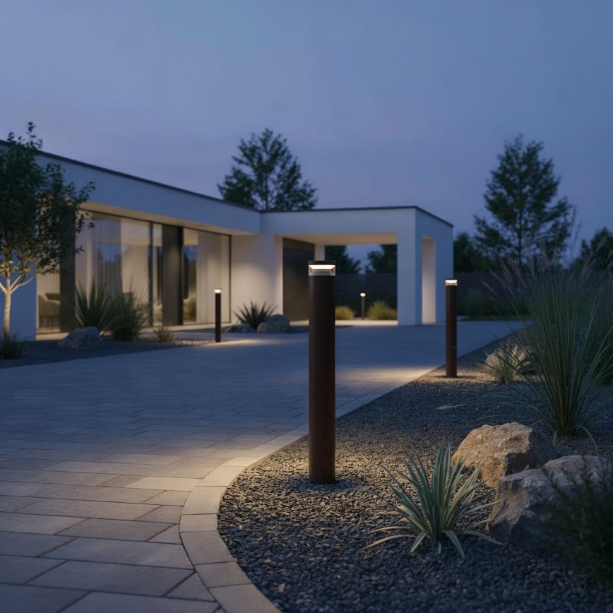 Ideal Lux - LED-ulkolamppu BOEING LED/14W/230V 100 cm CRI 90 IP65 ruskea