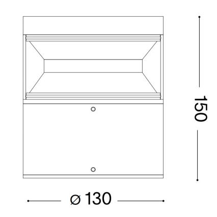 Ideal Lux - LED-ulkolamppu BOEING LED/14W/230V 15 cm CRI 90 IP65 musta