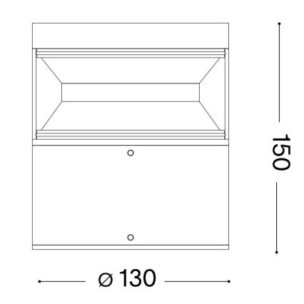 Ideal Lux - LED-ulkolamppu BOEING LED/14W/230V 15 cm CRI 90 IP65 musta