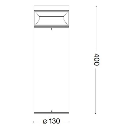 Ideal Lux - LED-ulkolamppu BOEING LED/14W/230V 40 cm CRI 90 IP65 musta