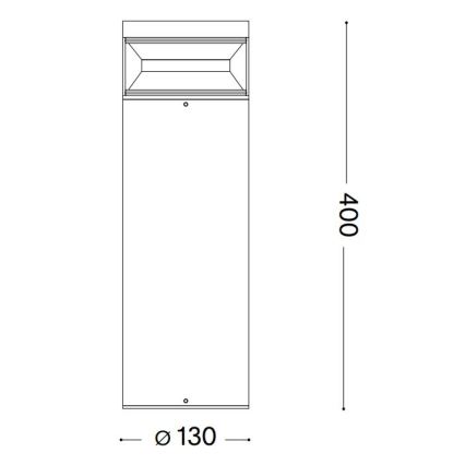Ideal Lux - LED-ulkolamppu BOEING LED/14W/230V 40 cm CRI 90 IP65 musta