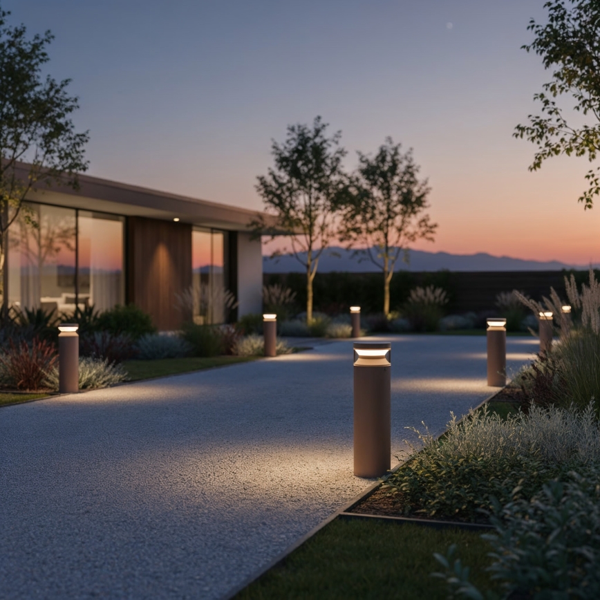 Ideal Lux - LED-ulkolamppu BOEING LED/14W/230V 40 cm CRI 90 IP65 ruskea