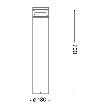 Ideal Lux - LED-ulkolamppu BOEING LED/14W/230V halkaisija 70 cm CRI 90 IP65 musta