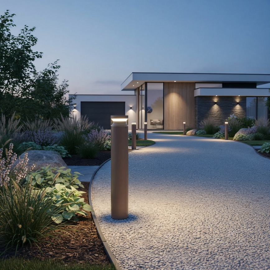 Ideal Lux - LED-ulkolamppu BOEING LED/14W/230V halkaisija 70 cm CRI 90 IP65 ruskea