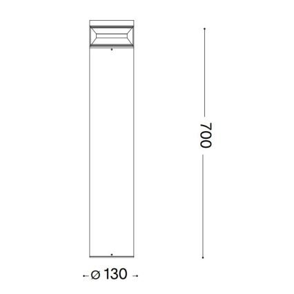 Ideal Lux - LED-ulkolamppu BOEING LED/14W/230V halkaisija 70 cm CRI 90 IP65 ruskea