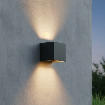 Ideal Lux - LED-ulkoseinävalaisin ATOM LED/12W/230V CRI 90 IP54 antrasiitti