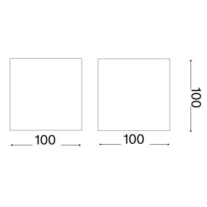 Ideal Lux - LED-ulkoseinävalaisin ATOM LED/12W/230V CRI 90 IP54 antrasiitti