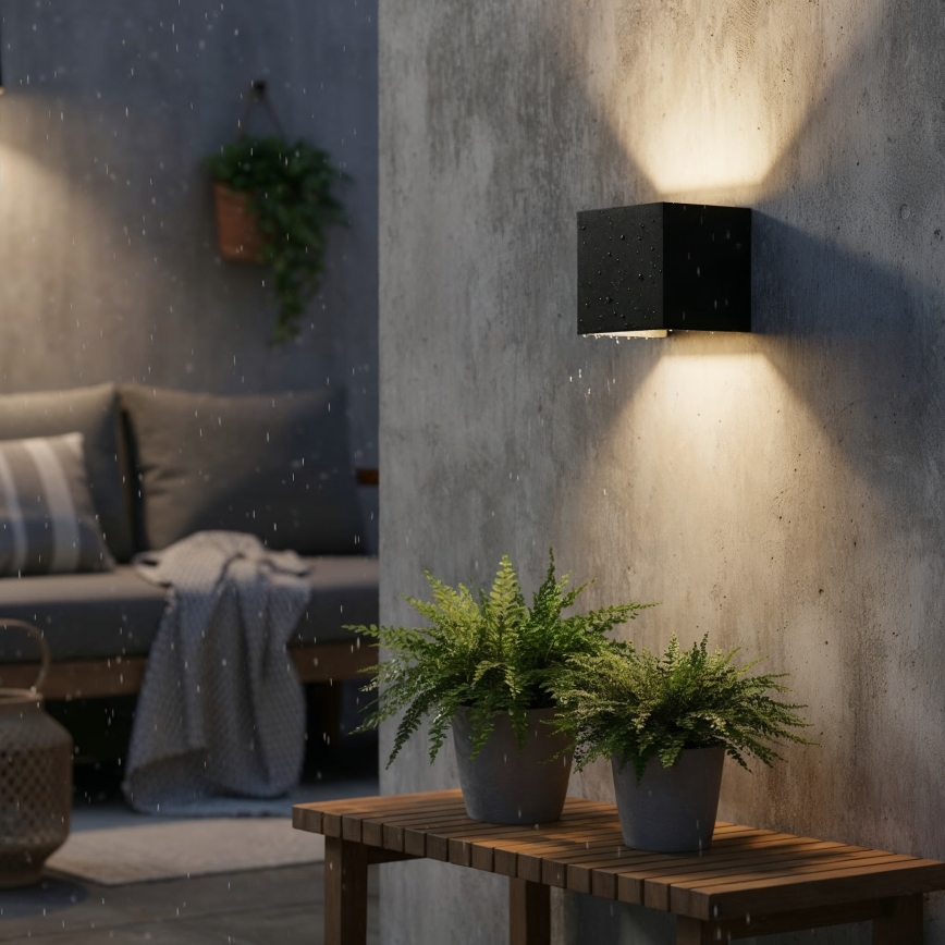 Ideal Lux - LED-ulkoseinävalaisin ATOM LED/12W/230V CRI 90 IP54 musta