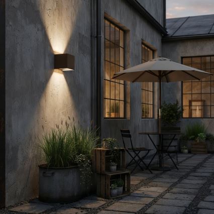 Ideal Lux - LED-ulkoseinävalaisin ATOM LED/12W/230V CRI 90 IP54 ruskea