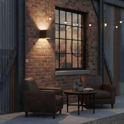 Ideal Lux - LED-ulkoseinävalaisin ATOM LED/12W/230V CRI 90 IP54 ruskea