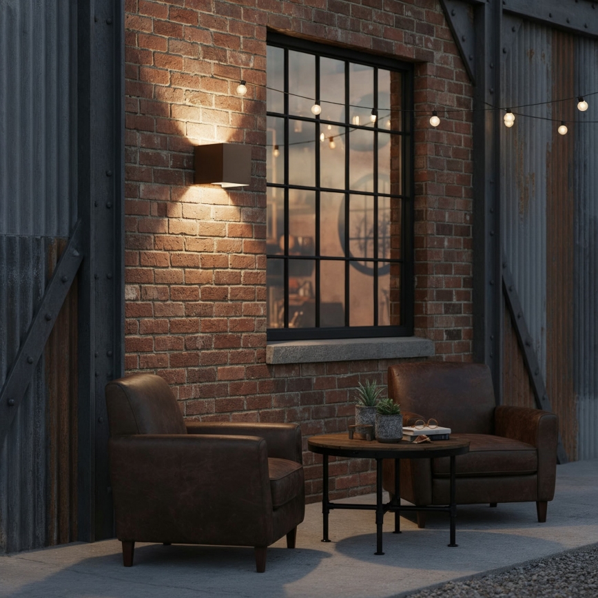 Ideal Lux - LED-ulkoseinävalaisin ATOM LED/12W/230V CRI 90 IP54 ruskea