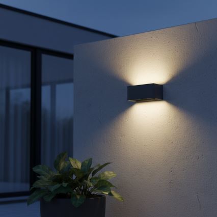 Ideal Lux - LED-ulkoseinävalaisin ATOM LED/25W/230V CRI 90 IP54 antrasiitti