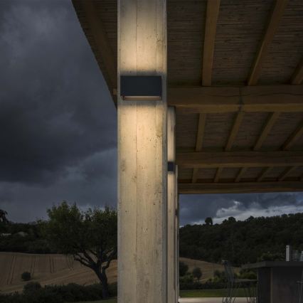 Ideal Lux - LED-ulkoseinävalaisin ATOM LED/25W/230V CRI 90 IP54 antrasiitti