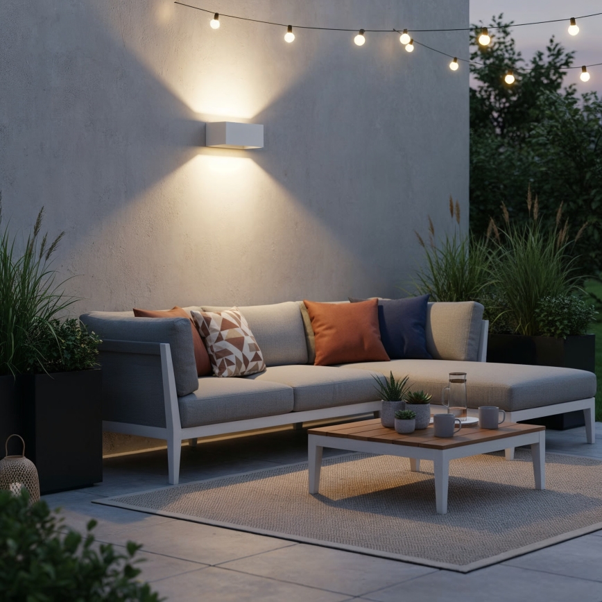 Ideal Lux - LED-ulkoseinävalaisin ATOM LED/25W/230V CRI 90 IP54 valkoinen