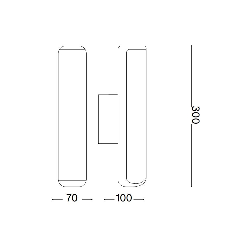 Ideal Lux - LED-ulkoseinävalaisin ETERE LED/9,5W/230V 3000K CRI 90 IP44 musta