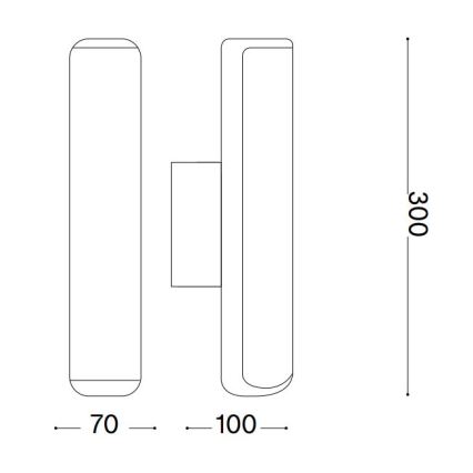 Ideal Lux - LED-ulkoseinävalaisin ETERE LED/9,5W/230V 4000K CRI 90 IP44 antrasiitti