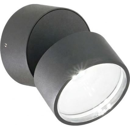 Ideal Lux - LED-ulkoseinävalaisin OMEGA LED/7W/230V CRI 90 IP54 antrasiitti
