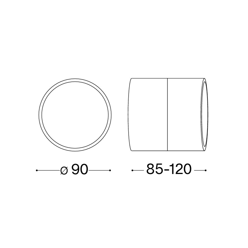 Ideal Lux - LED-ulkoseinävalaisin OMEGA LED/7W/230V CRI 90 IP54 antrasiitti