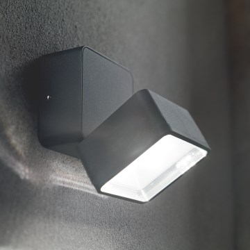 Ideal Lux - LED-ulkoseinävalaisin OMEGA LED/7W/230V CRI 90 IP54 antrasiitti