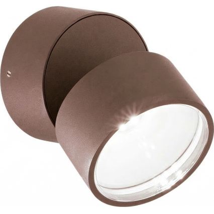 Ideal Lux - LED-ulkoseinävalaisin OMEGA LED/7W/230V CRI 90 IP54 ruskea