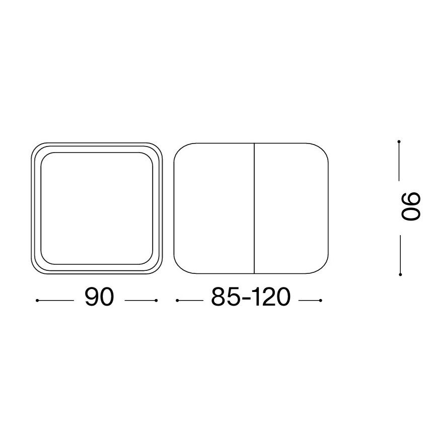 Ideal Lux - LED-ulkoseinävalaisin OMEGA LED/7W/230V CRI 90 IP54 ruskea