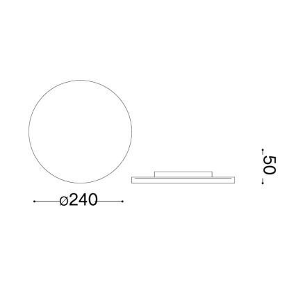 Ideal Lux - LED-ulkoseinävalaisin PUNTO LED/12W/230V CRI 90 Ø 24 cm IP54 musta