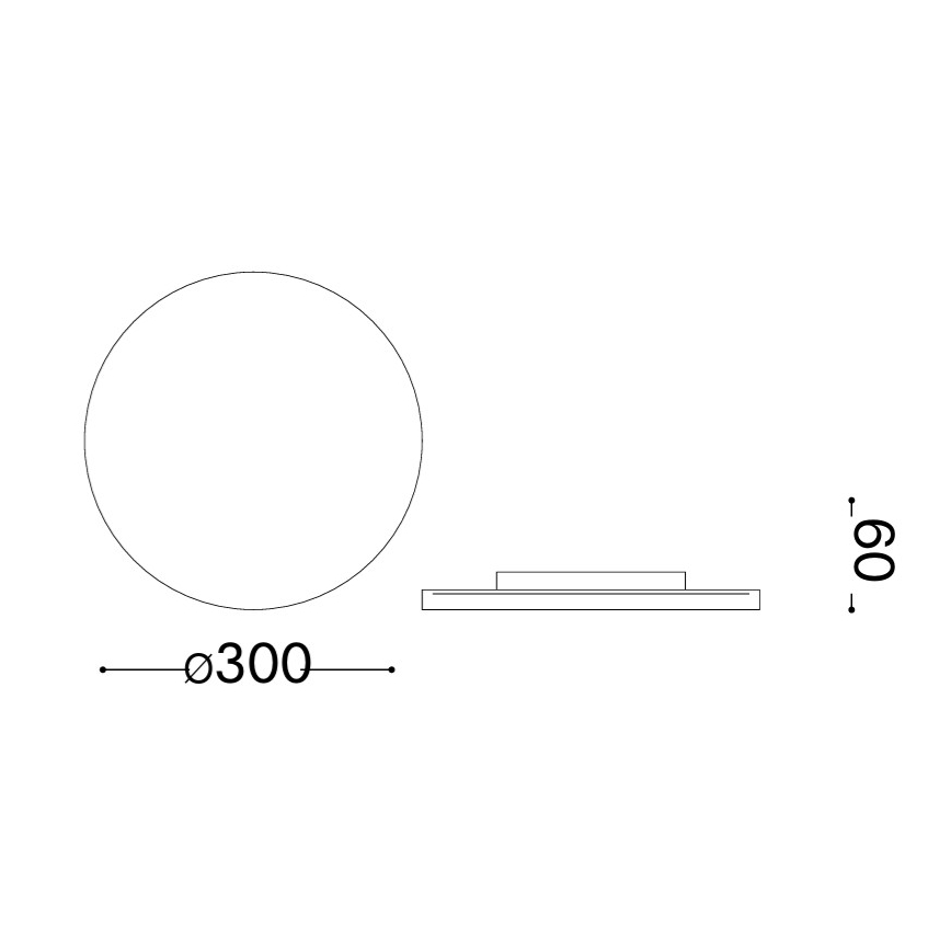 Ideal Lux - LED-ulkokäyttöinen seinävalaisin PUNTO LED/16W/230V CRI 90 halkaisija 30 cm IP54 musta