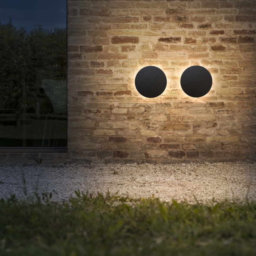 Ideal Lux - LED ulkoseinävalaisin PUNTO LED/9W/230V CRI 90 Ø 18 cm IP54 antrasiitti