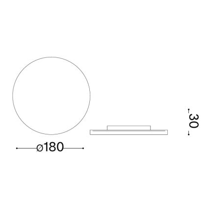 Ideal Lux - LED-ulkoseinävalaisin PUNTO LED/9W/230V CRI 90 halkaisija 18 cm IP54 musta