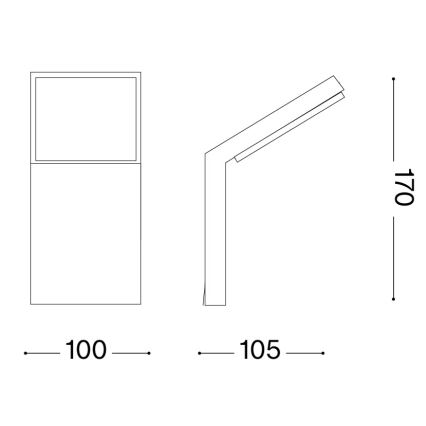 Ideal Lux - LED-ulkovalaisin STYLE LED/8,5W/230V 3000K CRI 90 IP54 musta