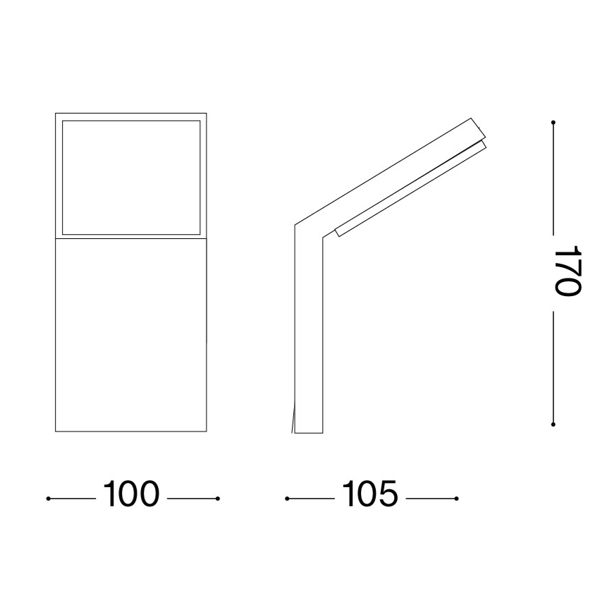 Ideal Lux - LED ulkoseinävalaisin STYLE LED/8,5W/230V 3000K CRI 90 IP54 ruskea