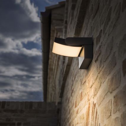 Ideal Lux - LED-ulkoseinävalaisin SWIPE LED/21W/230V CRI 90 IP54 antrasiitti