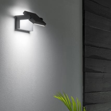 Ideal Lux - LED-ulkoseinävalaisin SWIPE LED/21W/230V CRI 90 IP54 antrasiitti