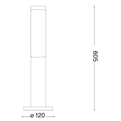 Ideal Lux - LED-ulkovalaisin ETERE LED/9,5W/230V 4000K 60 cm CRI 90 IP44 antrasiitti