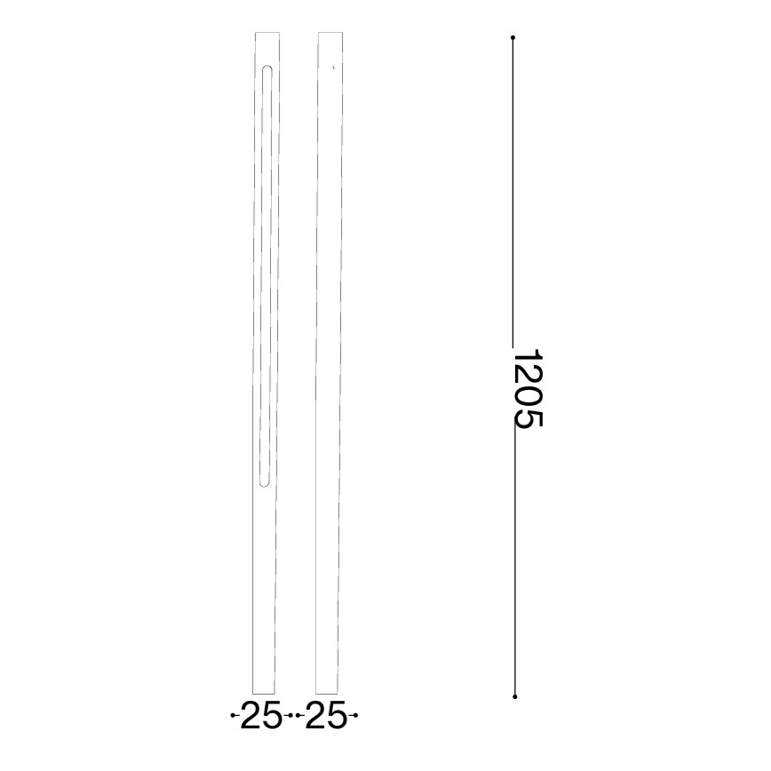 Ideal Lux - LED-ulkovalaisin JEDI LED/19W/230V 120 cm CRI 90 IP65 ruskea