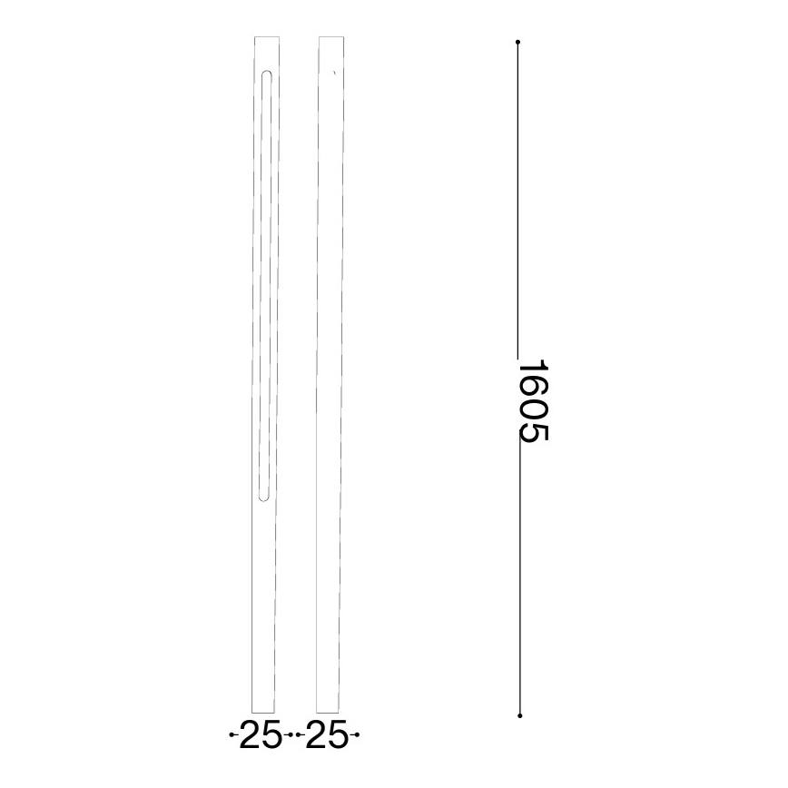 Ideal Lux - LED-ulkovalaisin JEDI LED/25W/230V 160 cm CRI 90 IP65 antrasiitinharmaa