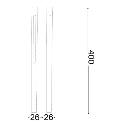 Ideal Lux - LED-ulkovalaisin JEDI LED/7W/230V 40 cm CRI 90 IP65 antrasiitti