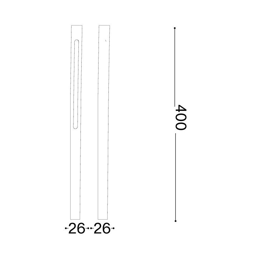 Ideal Lux - LED-ulkovalaisin JEDI LED/7W/230V 40 cm CRI 90 IP65 antrasiitti