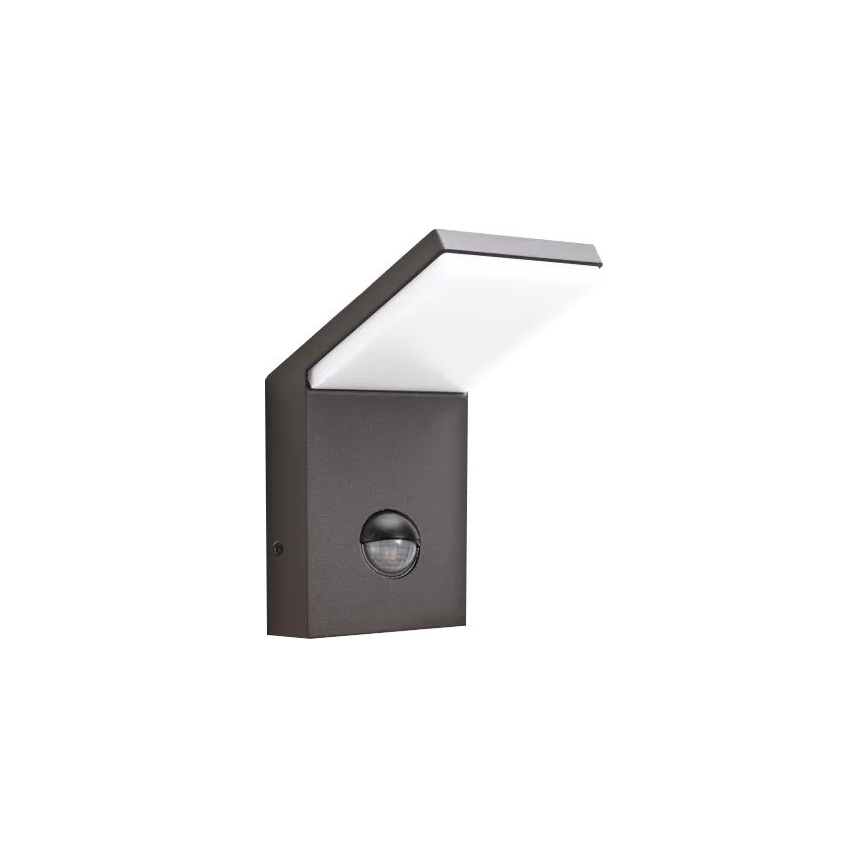 Ideal Lux - LED-ulkovalaisin liiketunnistimella STYLE LED/9W/230V 4000K CRI 90 IP54 antrasiitti