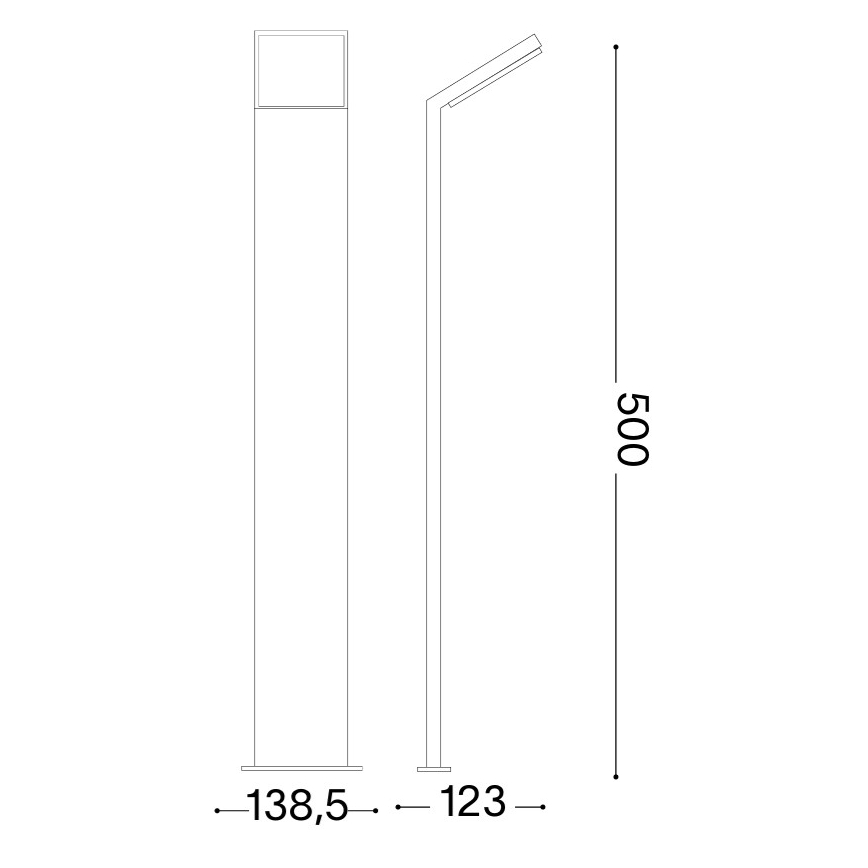 Ideal Lux - LED-ulkovalaisin STYLE LED/8,5W/230V 3000K 50 cm CRI 90 IP54 ruskea