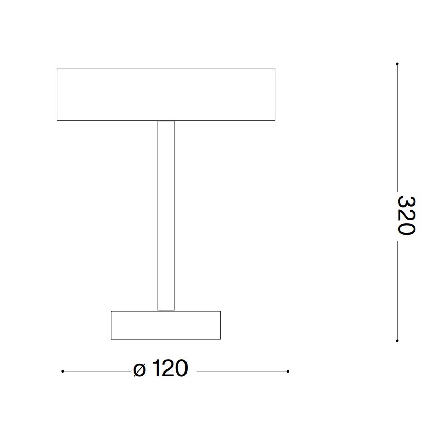 Ideal Lux - LED kosketusohjattava ulkovalaisin TOFFEE LED/2W/230V 2200 mAh CRI 90 IP54 musta