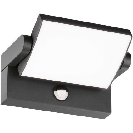 Ideal Lux - LED Ulkovalo anturilla SWIPE LED/21W/230V CRI 90 IP54 antrasiitti