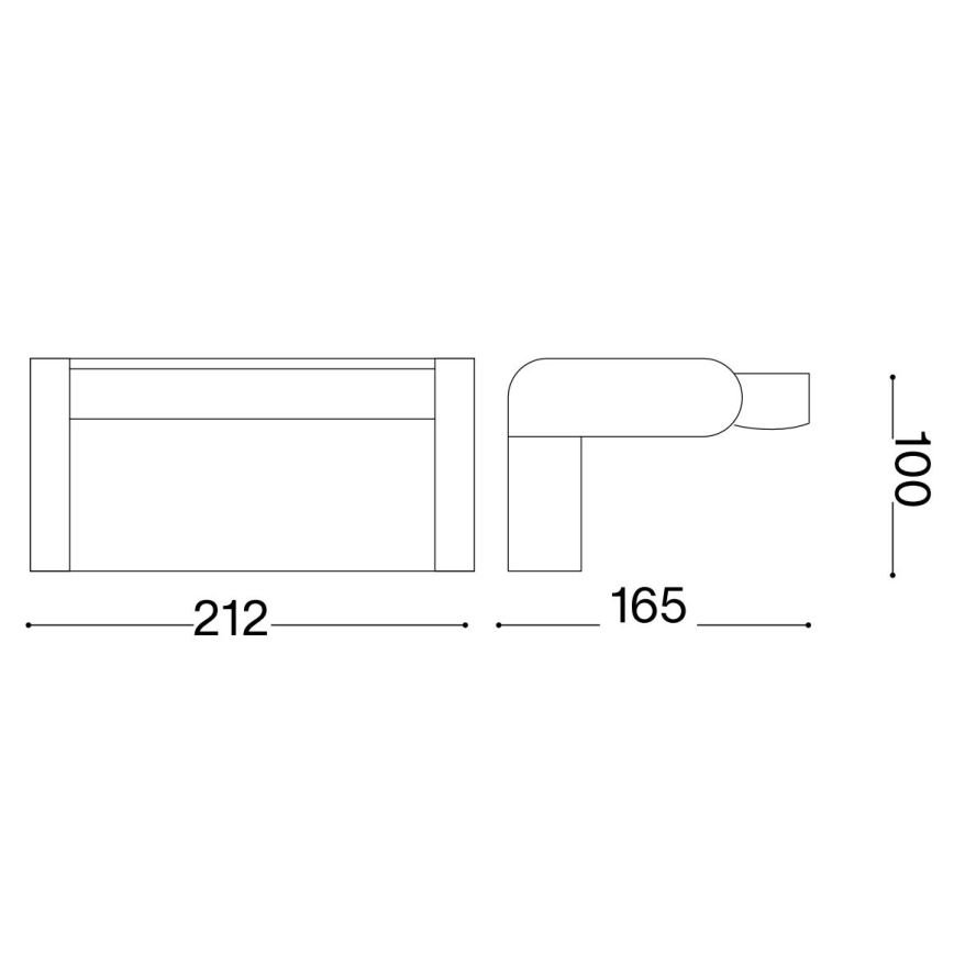 Ideal Lux - LED Ulkovalo anturilla SWIPE LED/21W/230V CRI 90 IP54 musta