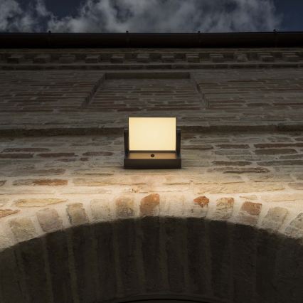Ideal Lux - LED Ulkovalo anturilla SWIPE LED/21W/230V CRI 90 IP54 ruskea