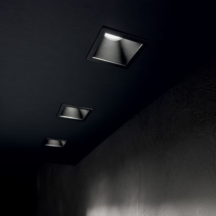Ideal Lux - LED-upotettava alasvalo GAME TRIM LED/11W/230V 3000K CRI 90 8,4x8,4 cm IP40 musta