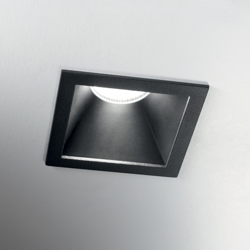 Ideal Lux - LED-upotettava alasvalo GAME TRIM LED/11W/230V 3000K CRI 90 8,4x8,4 cm IP40 musta