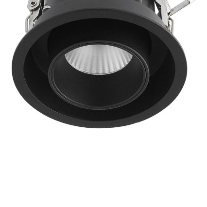 Ideal Lux - NOVA upotettava LED-kohdevalaisin 12W 230V 4000K CRI 90 Ø 10 cm musta