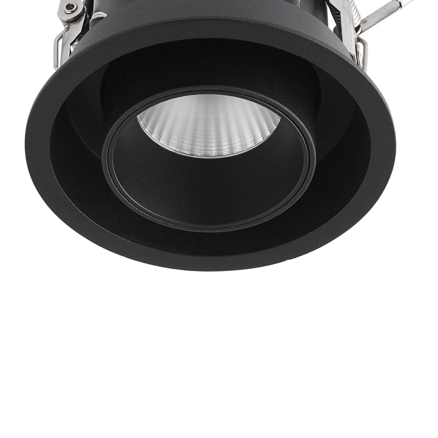 Ideal Lux - NOVA upotettava LED-kohdevalaisin 12W 230V 4000K CRI 90 Ø 10 cm musta