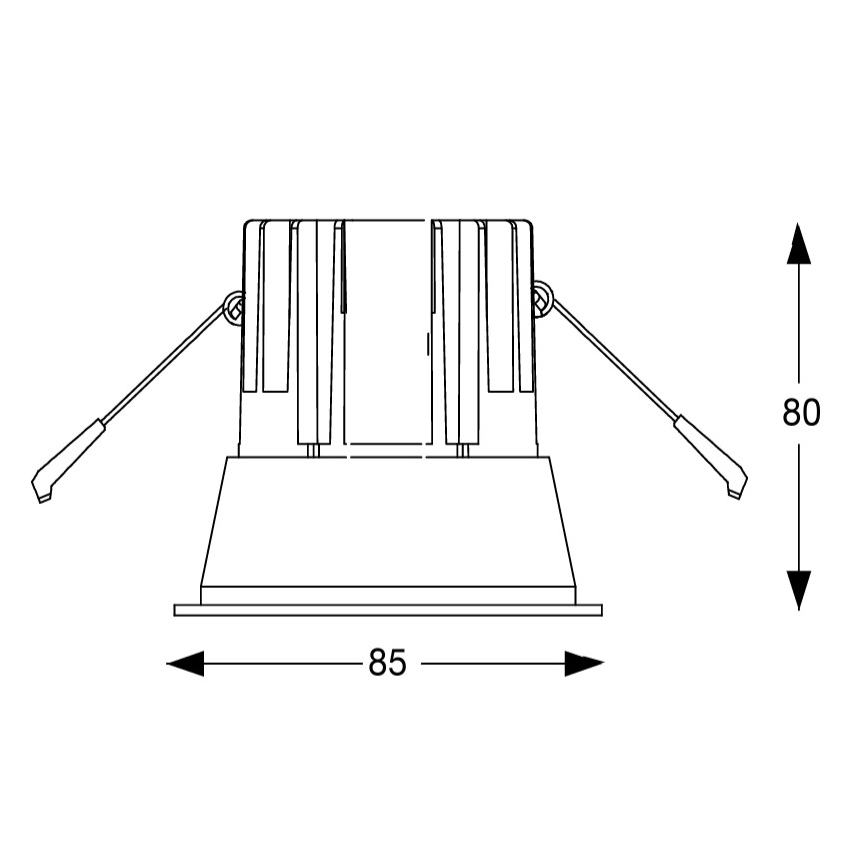 Ideal Lux - LED-upotettava kattovalaisin GAME TRIM LED/11W/230V 4000K Ra 90 Ø 8,5 cm IP40 valkoinen