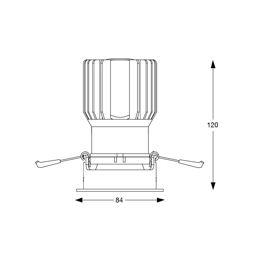 Ideal Lux - LED-upotettava valaisin GAME TRIM LED/11W/230V 3000K CRI 90 8,4x8,4 cm IP40 valkoinen